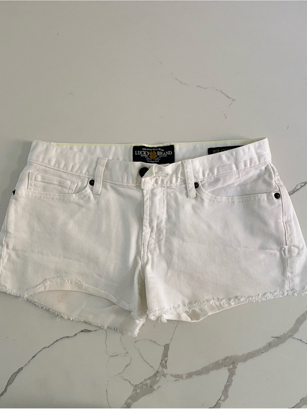 Lucky Brand White Denim Cutoff Shorts